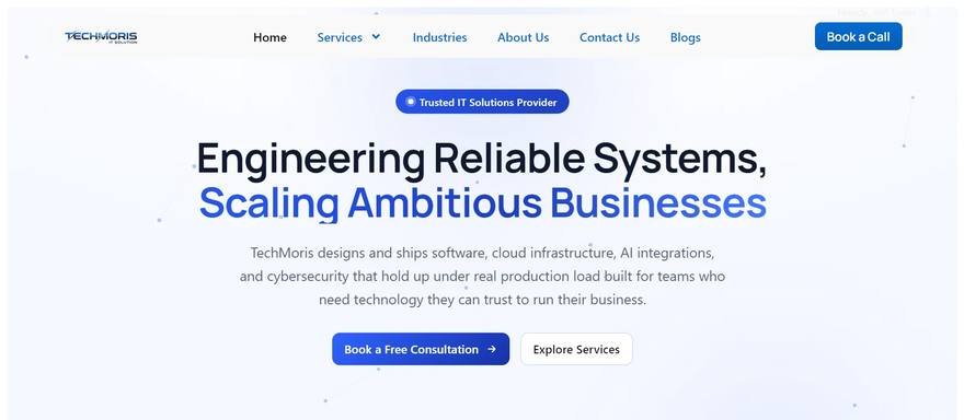 TechMoris IT Solutions website